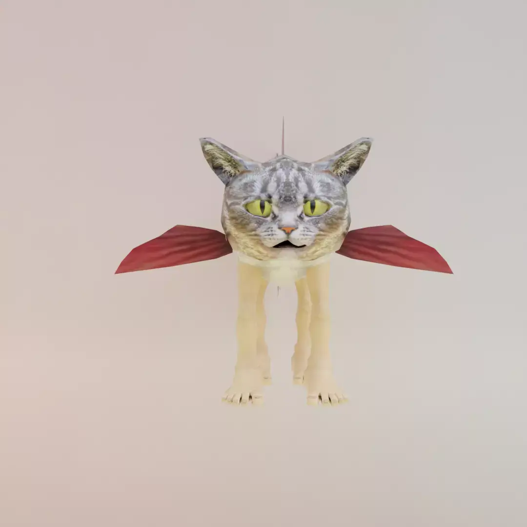 Trulimero Trulicina Italian brainrot Low Poly Character Low-poly 3D model