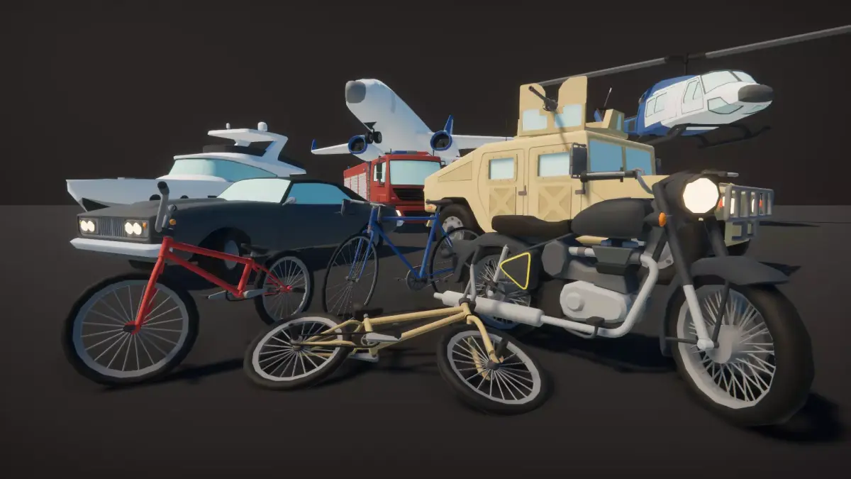 Low Poly Cartoon Vehicles Low-poly 3D model
