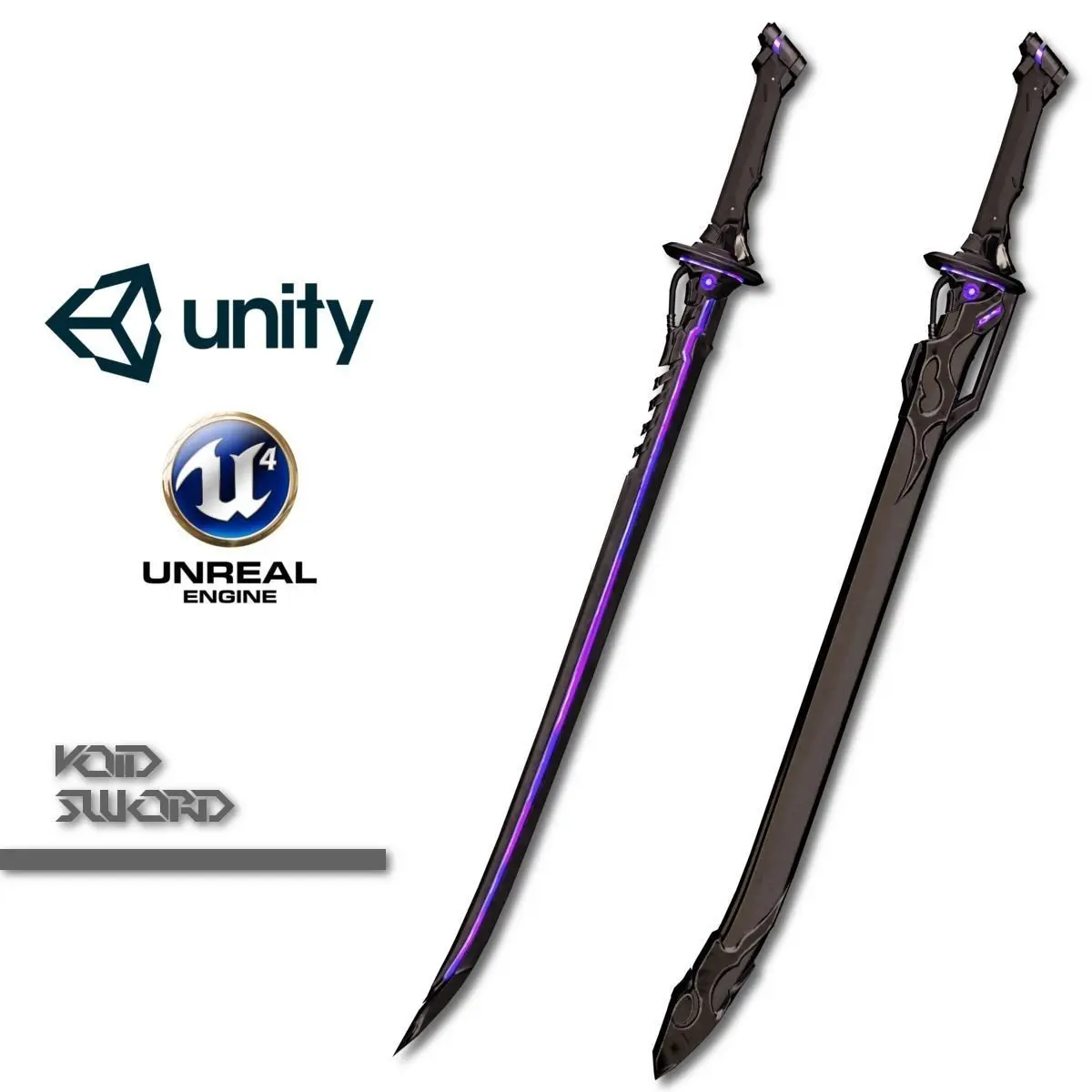Void Sword Low-poly 3D model