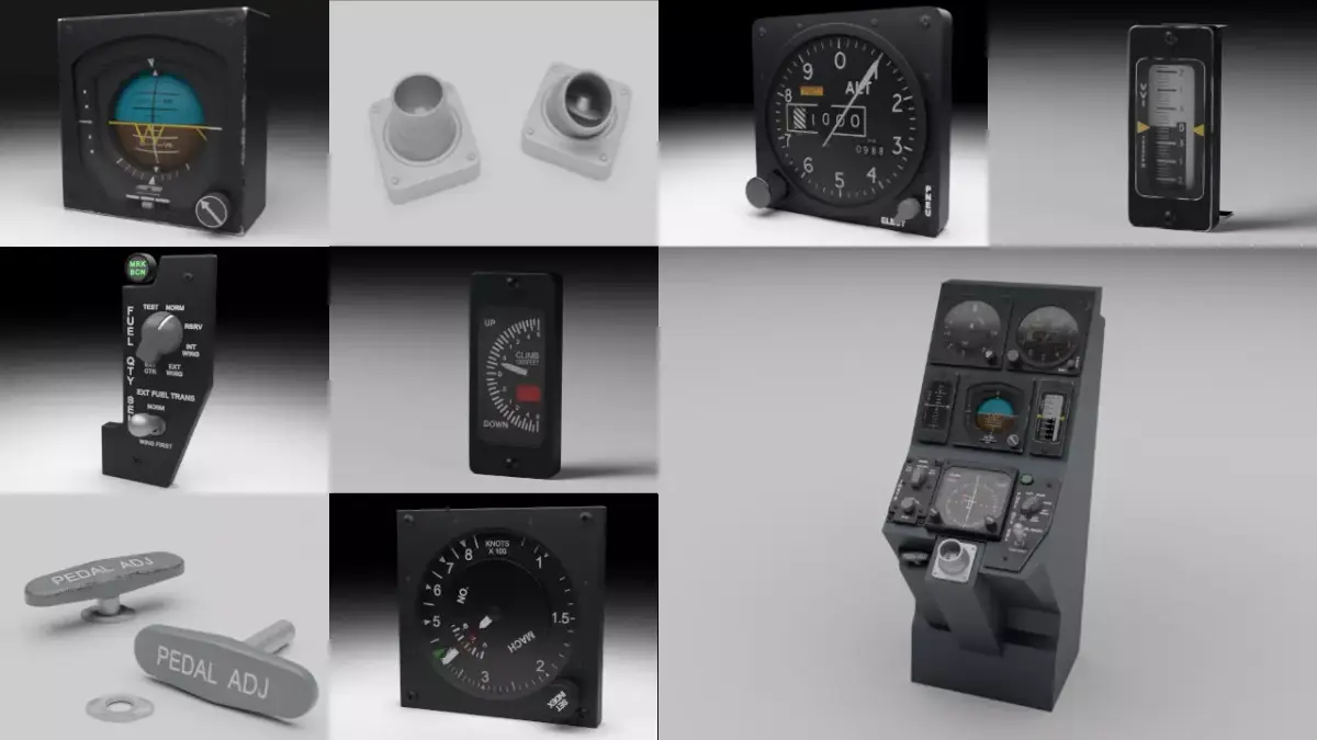 F16 Centre Console Instruments PACK