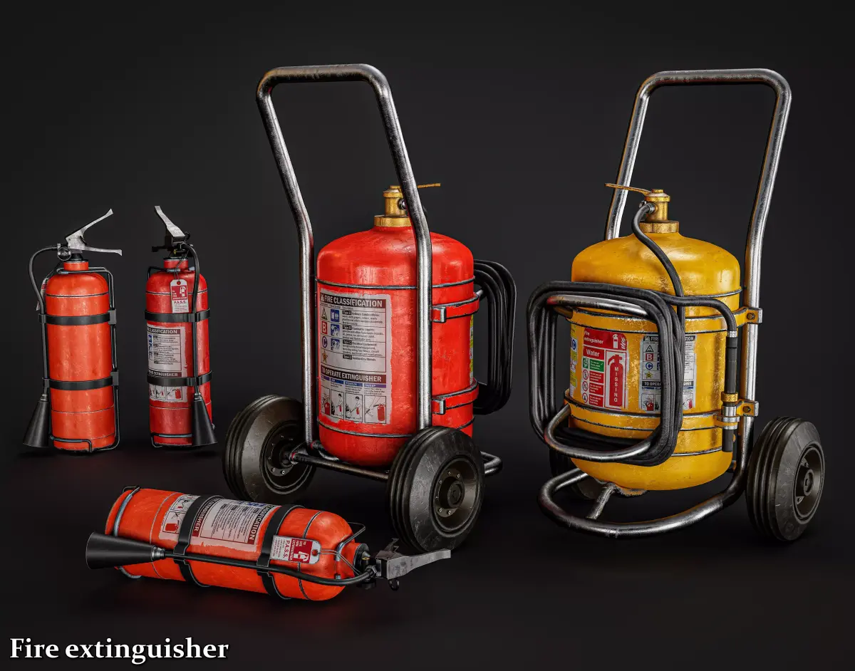 Fire extinguisher  Low-poly 3D model shop