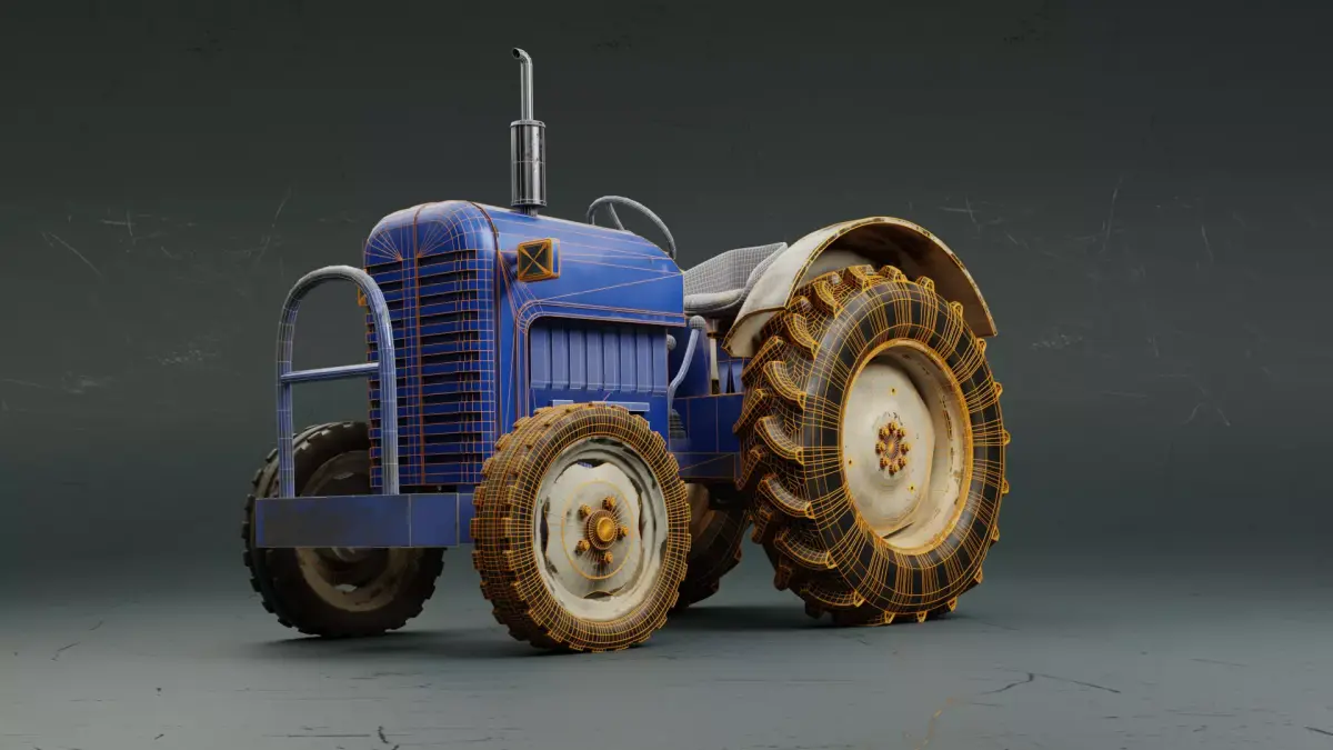 Cartoon Tractor 3D model