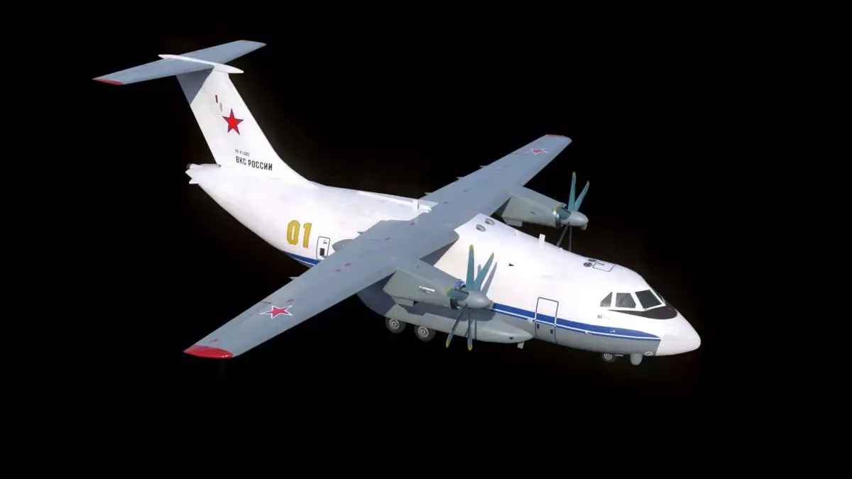 IL-112 military transport aircraft Low-poly 3D model