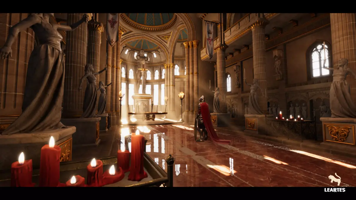 King Arthur Castle Interior Environment Low-poly 3D model