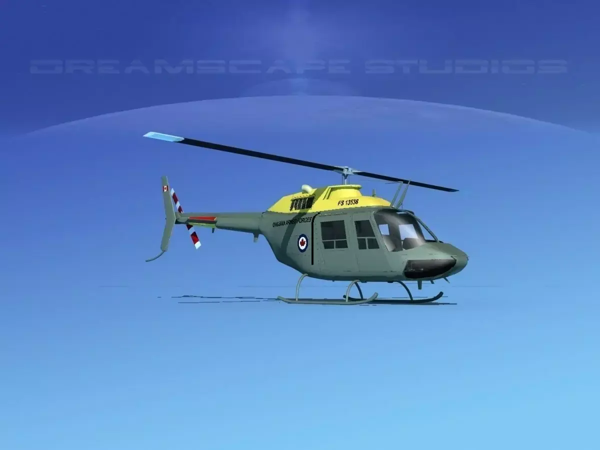 Bell OH-58B Canadian Army 3 3D model