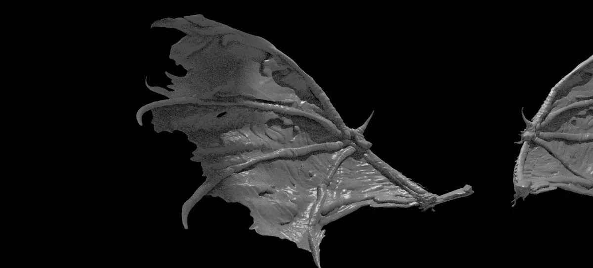 Dark Bat Wings 1 3D model