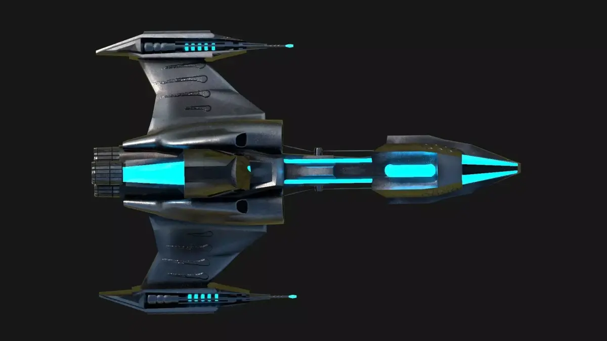 Alien Ship Low-poly 3D model get