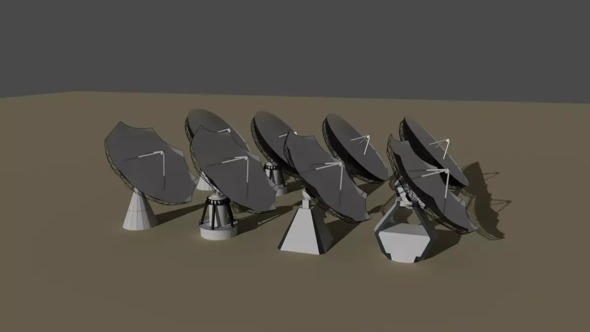 VSR Radio Telescope Free low-poly 3D model