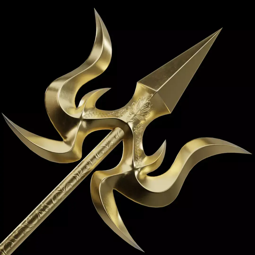 TRISHULA Low-poly 3D model