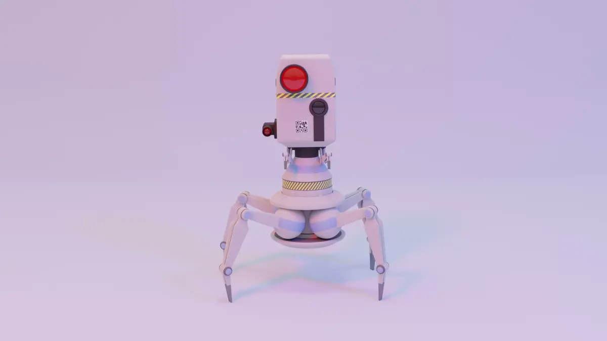 Robot with light 3D model