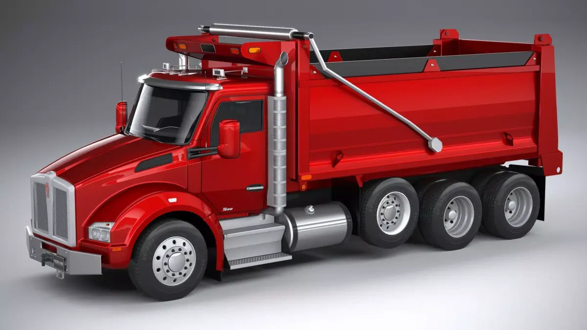Kenworth T880 Tipper 2017 LowPoly 3D model