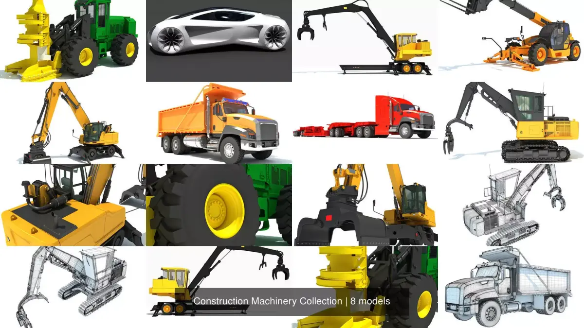 Construction Machinery Collection 3D Model Pack