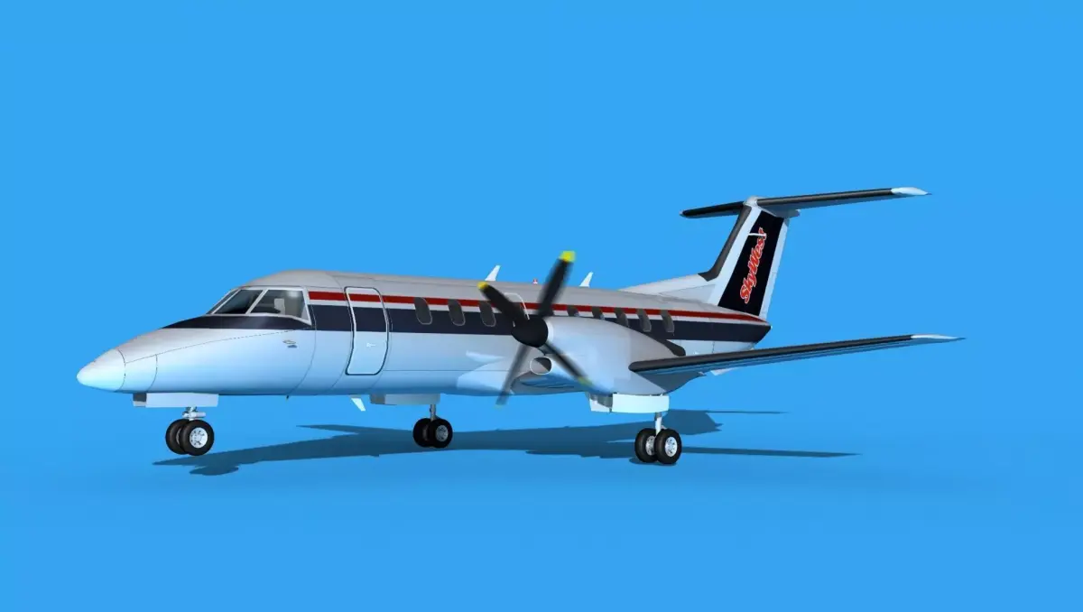 Embraer EMB120 Sky West 3D model