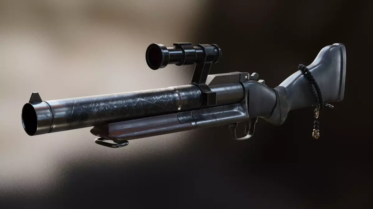 M79 GRENADE LAUNCHER REALISTIC PBR Free 3D model