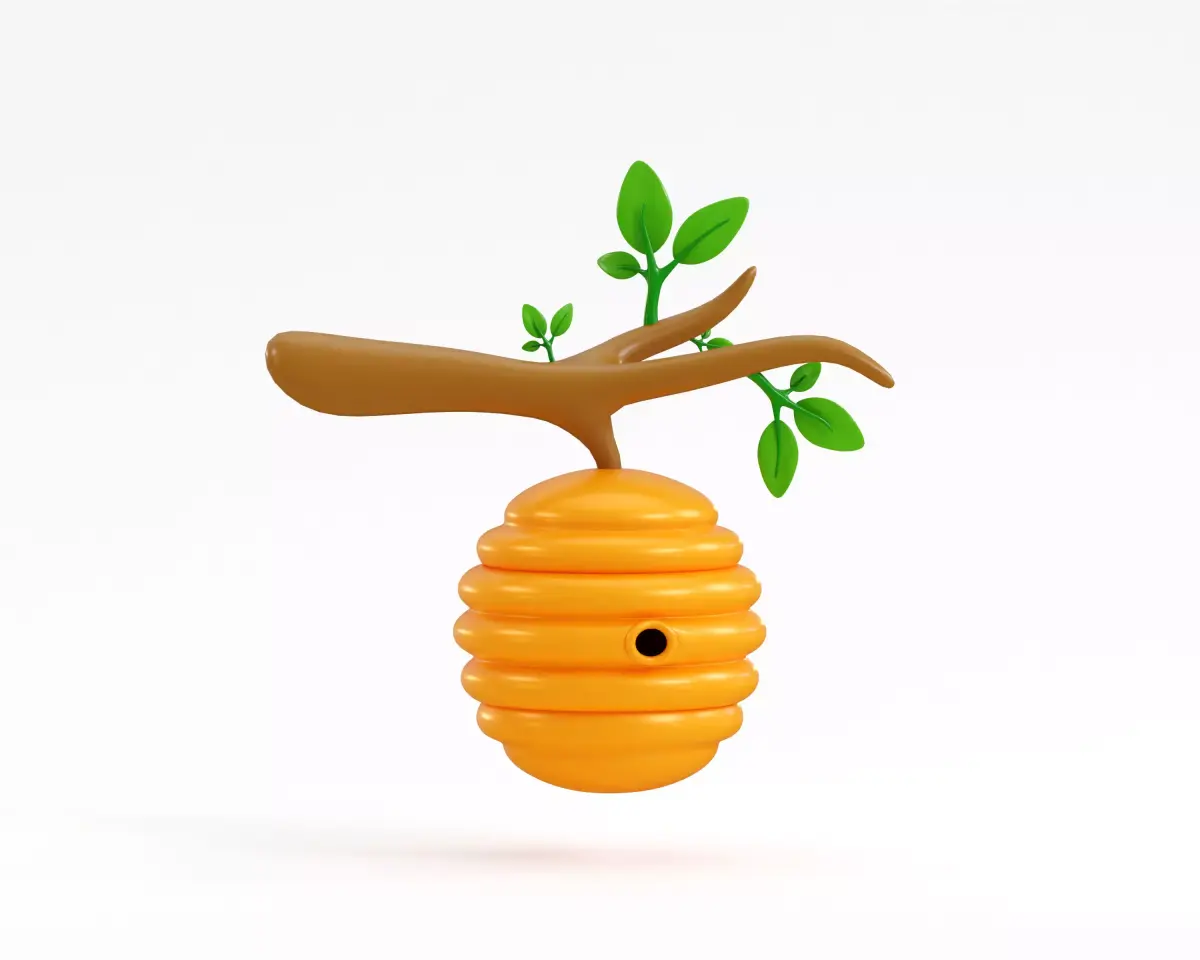 Beehive Low-poly 3D model