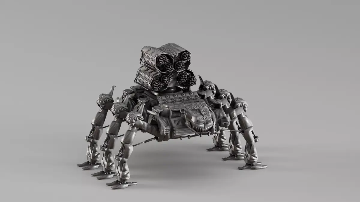 S00011 Heavy Spider Mech Tank 3D model