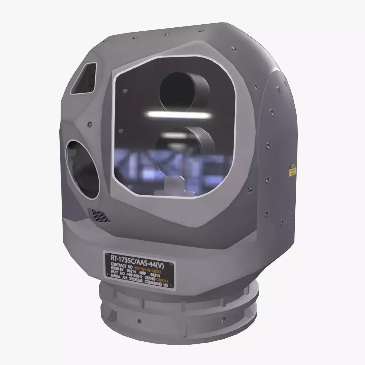 Aircraft FLIR Camera AAS-44 Low-poly 3D model
