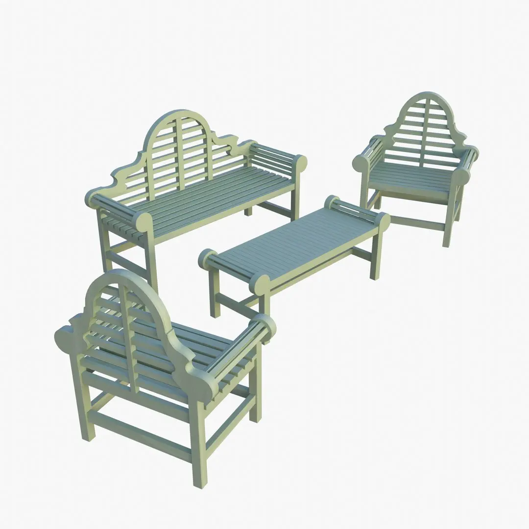 Marlborough garden furniture set  purchase 3D model