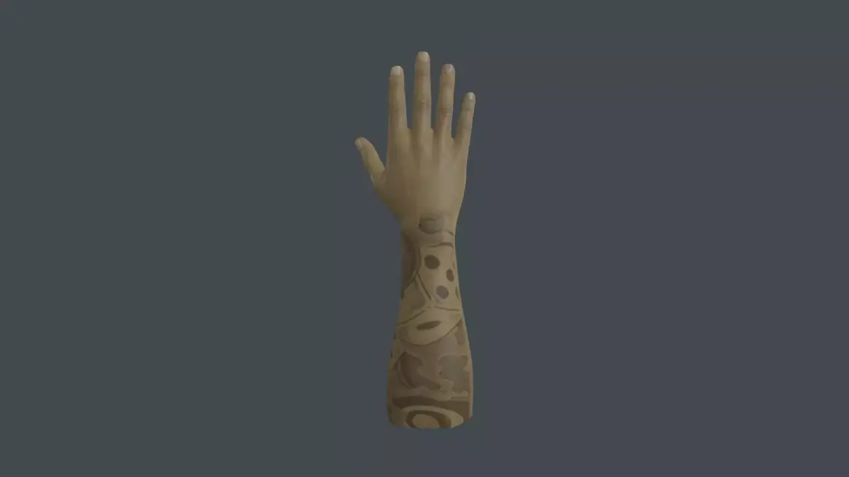 HAND-015 Right Hand Low-poly 3D model