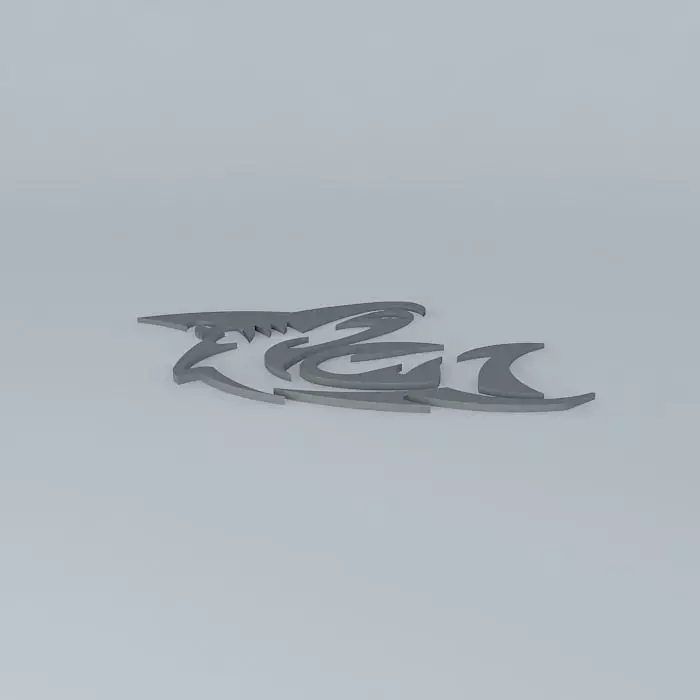 Tribal Shark 3D Symbol Free 3D model