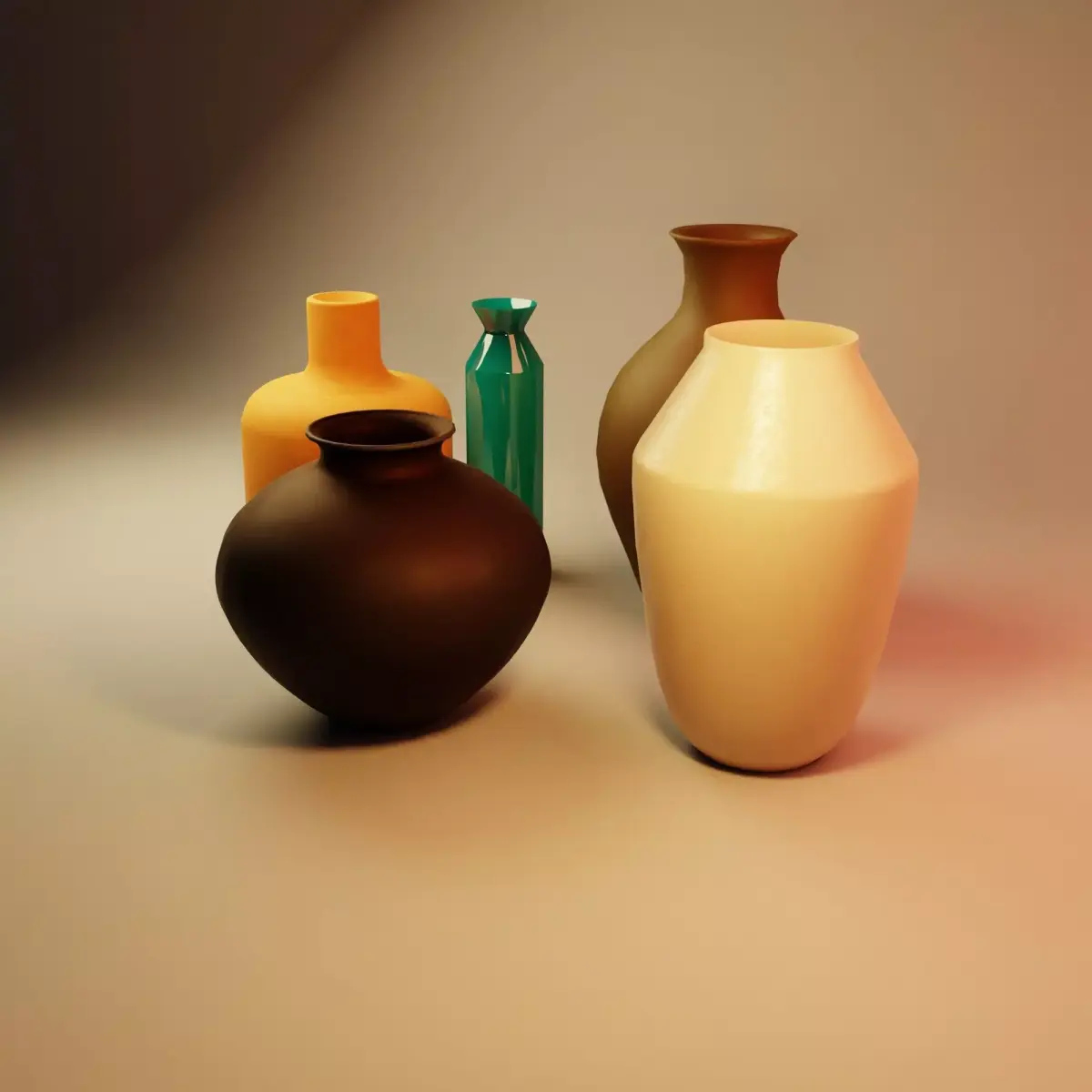3D models of various types of vases Free 3D model