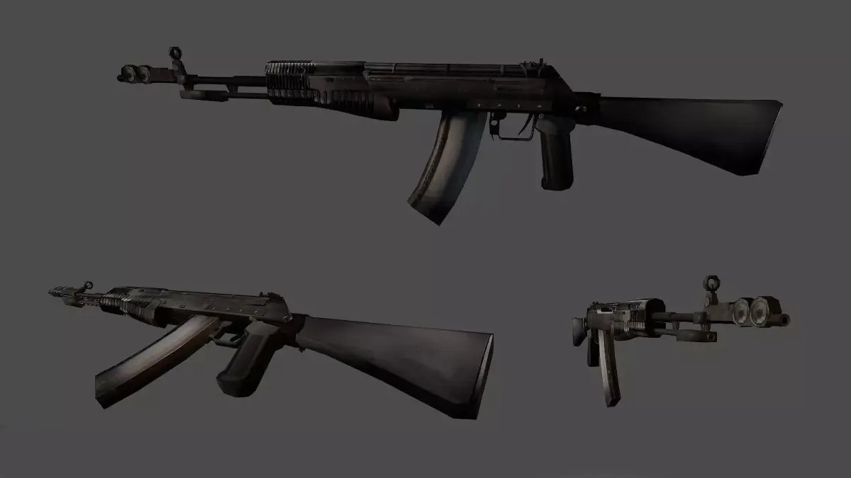 Abakan AN94 LowPoly Low-poly 3D model