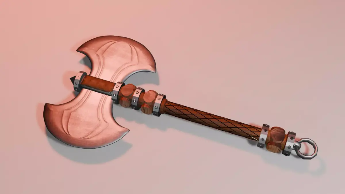 Lowpoly Battle Axe   Ancient Warriors Essential Free 3D model