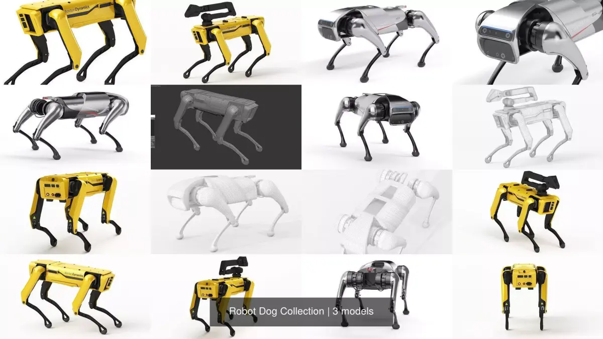 Robot Dog Collection 3D Model Pack