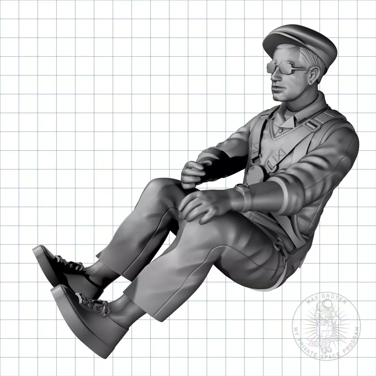 Vintage Glider Pilot 3D print model
