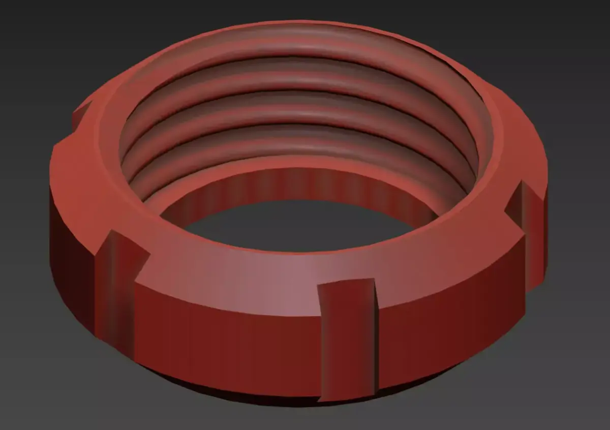 Ecrou threaded nut 3D print model