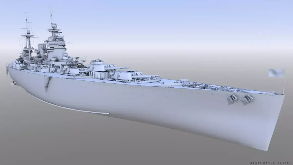 BATTLESHIP HMS RODNEY 3D model