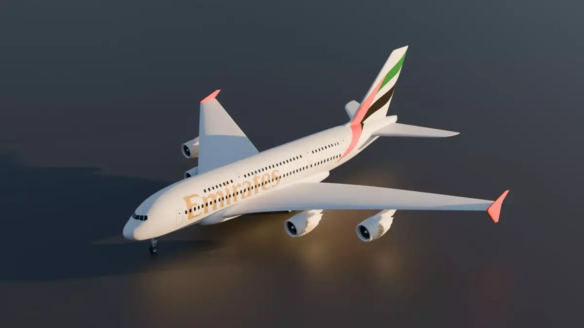 Airbus a380 - Emirate Airline 3D model