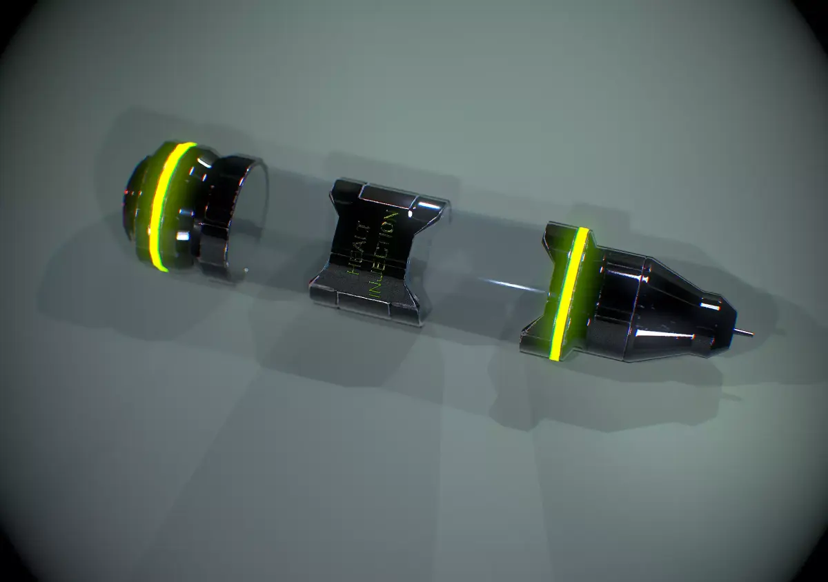 Sci-Fi Injector - Game Ready Prop Low-poly 3D model