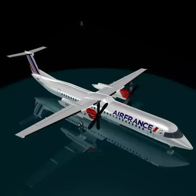Air france Regional dash 8-400 3D model