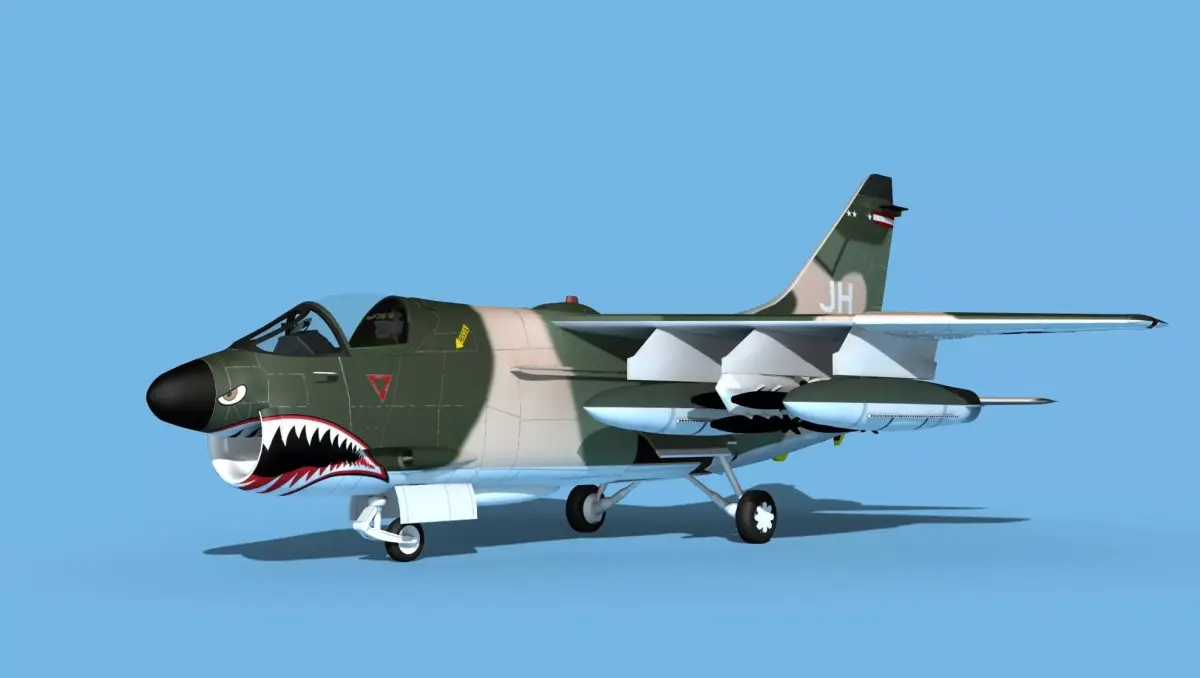 Chance Vought A-7E Corsair II V02 USAF 3D model
