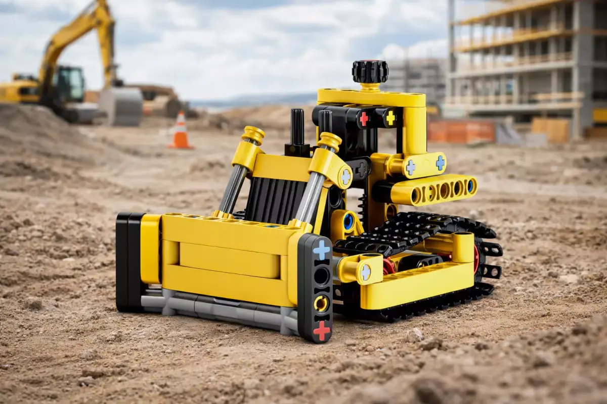 Tracked Bulldozer Toy Low Poly 3D Model Low-poly 3D model