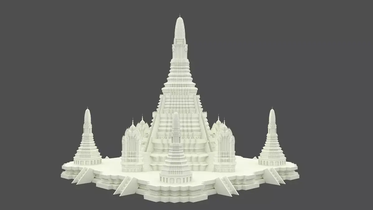 Wat Arun Temple 3D model