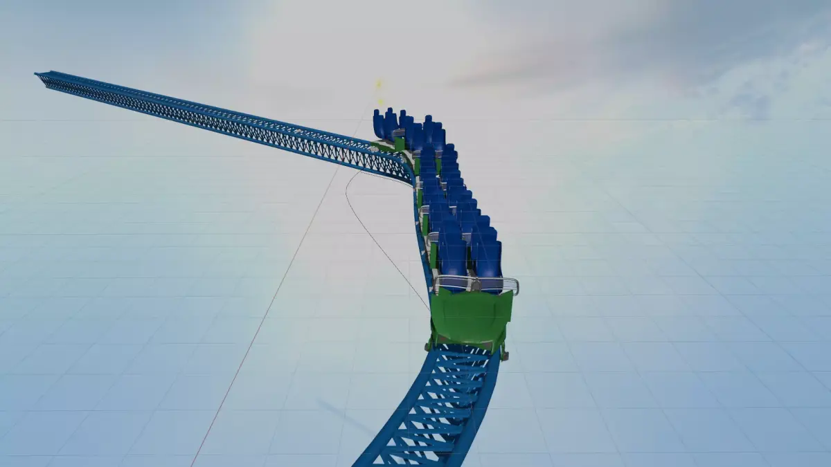 Roller Coaster Low-poly 3D model