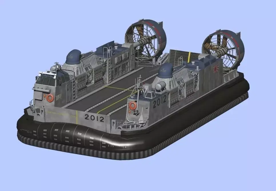 Japan Maritime Self-Defense Force Hovercraft  LCAC 3D model