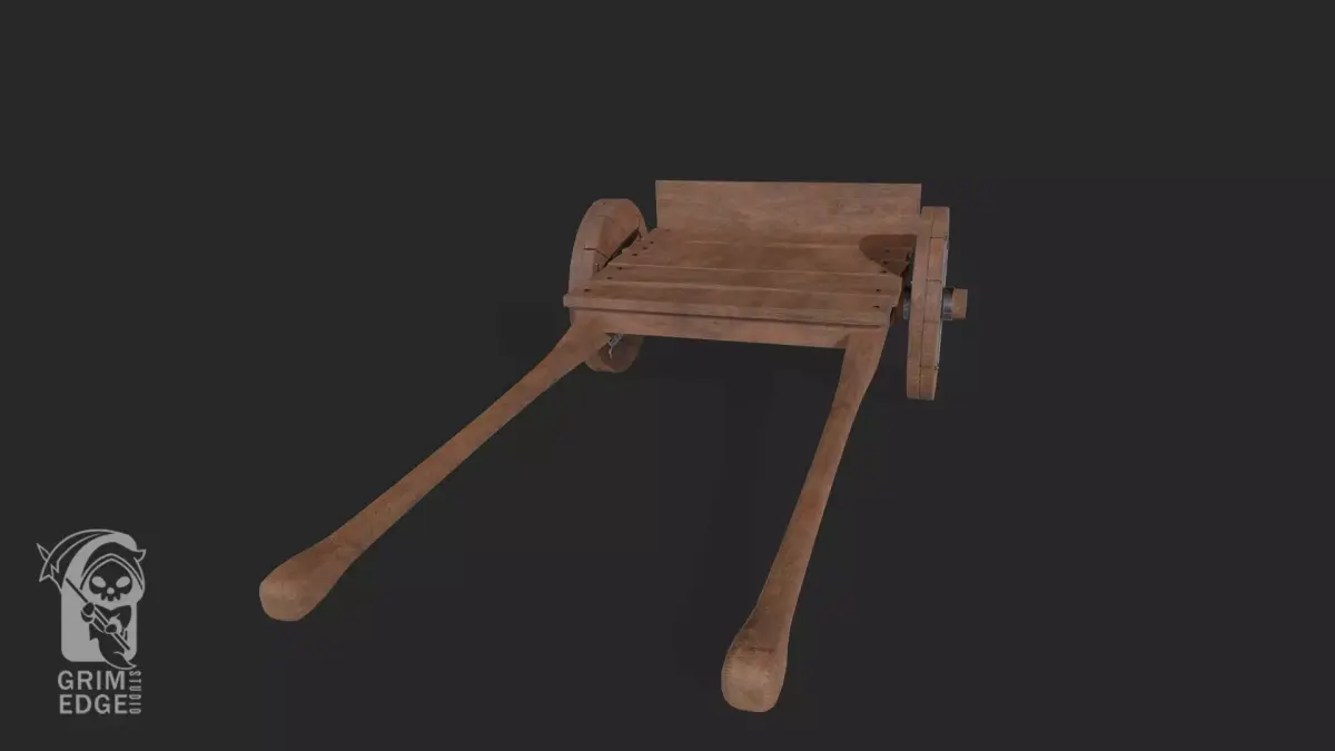 Old Cart Low-poly 3D model purchase