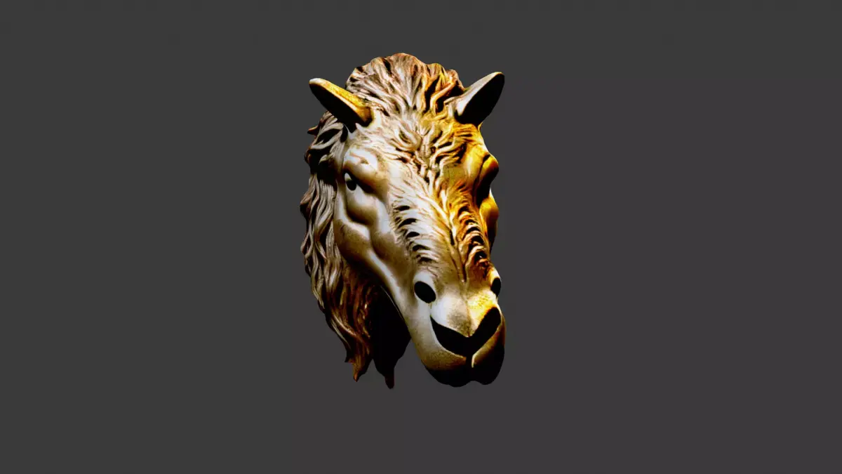 Animal Head Low-poly 3D model 29
