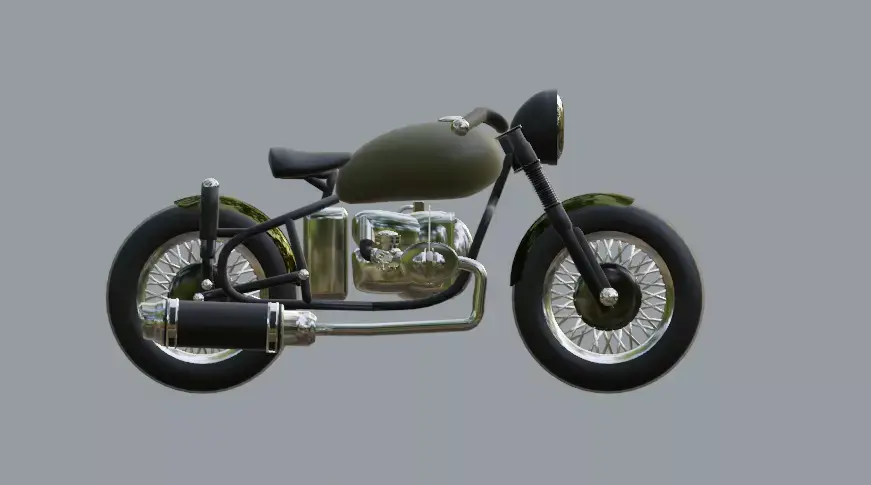  classic bike  Low-poly 3D model