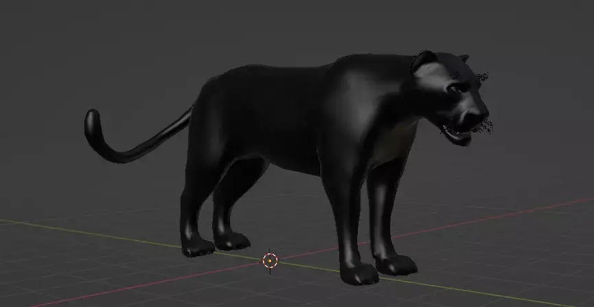 Black Panther Free low-poly 3D model