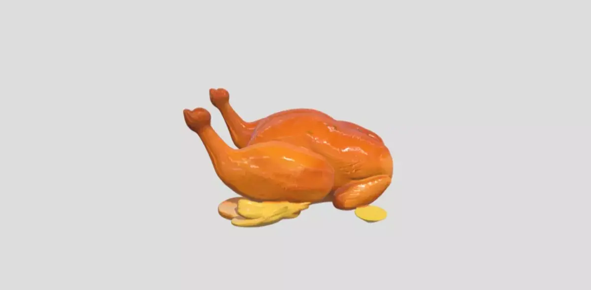 Roast Chicken by Tripo Free low-poly 3D model