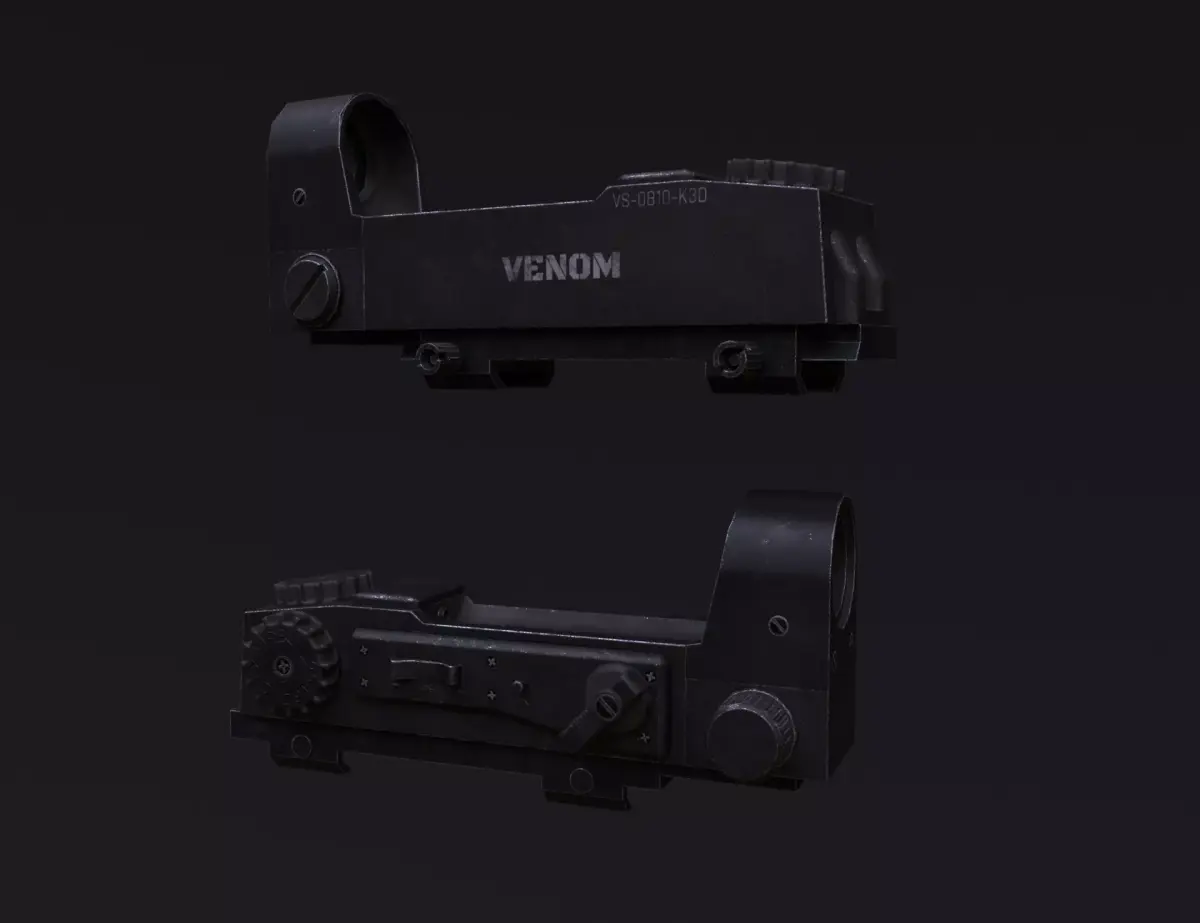 Venom Red Dot Sight Low-poly 3D model