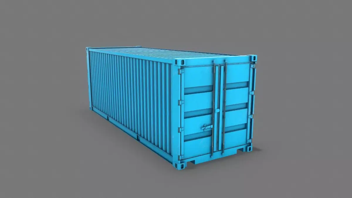 Container Real-Time Low-poly 3D model