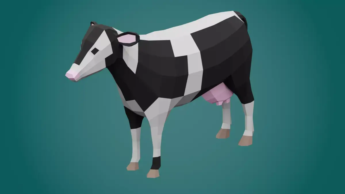 Stylized COW Low-poly 3D model