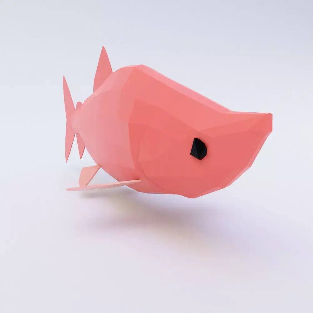 Simon fish low poly  3d model  Low-poly 3D model
