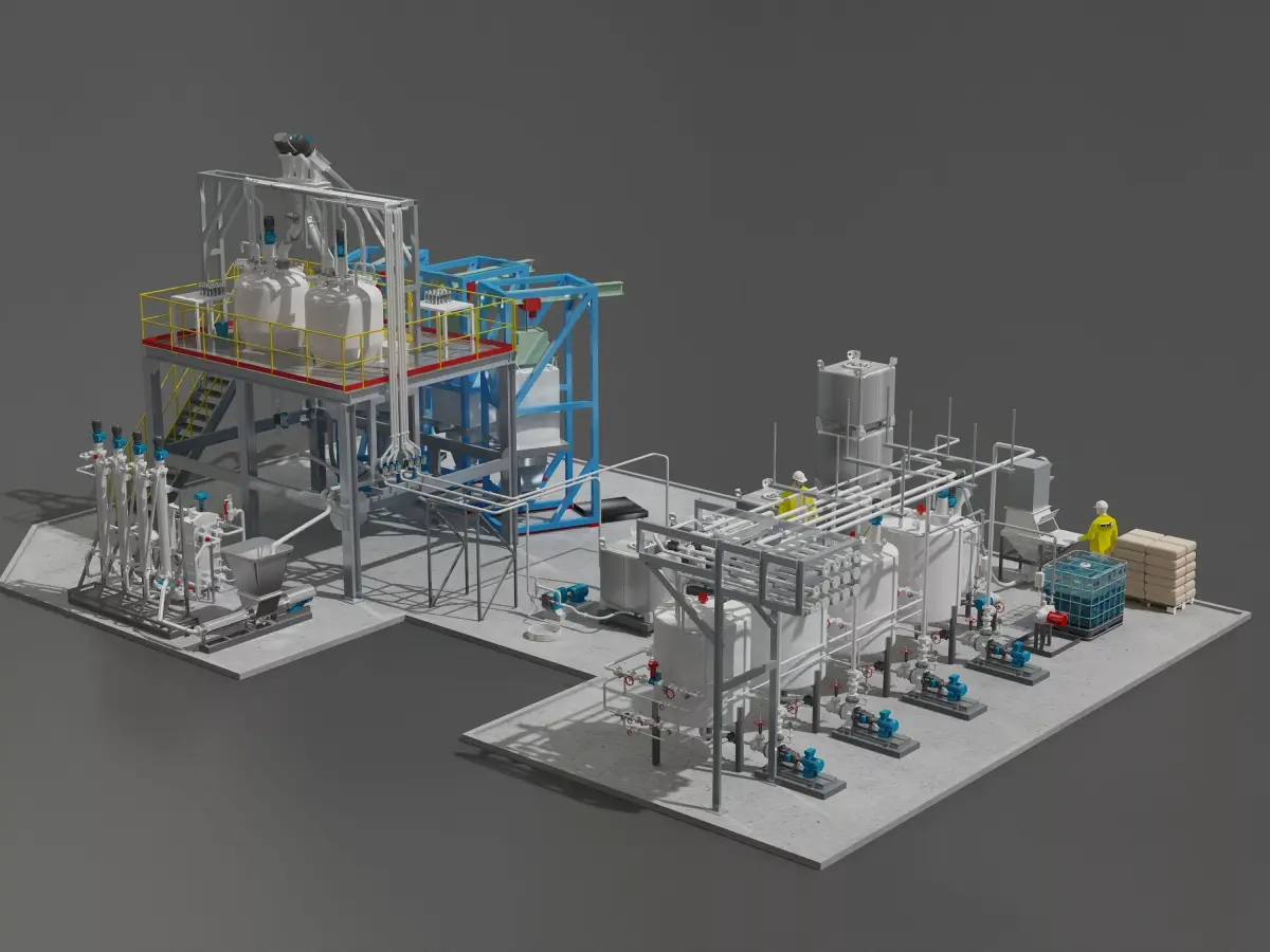 chemical plant - petrochemical plant 3D model