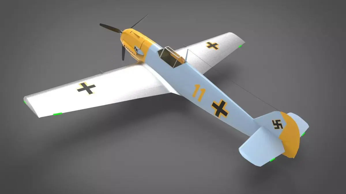 Aircraft BF 109E embodies 3D model